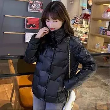 Новое поступление, женское легкое хлопковое пальто с воротником-стойкой, красное, белое M