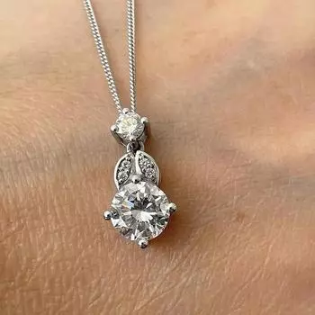 Новое поступление, женское ожерелье с подвеской геометрической формы, модные универсальные женские аксессуары, блестящие свадебные украшения 42cm