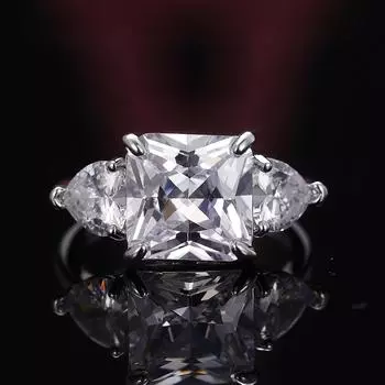 Новое простое элегантное женское кольцо с кубическим цирконием, кристаллическое/розовое/желтое квадратное обручальное кольцо с фианитом, женское кольцо, трендовые ювелирные изделия 10