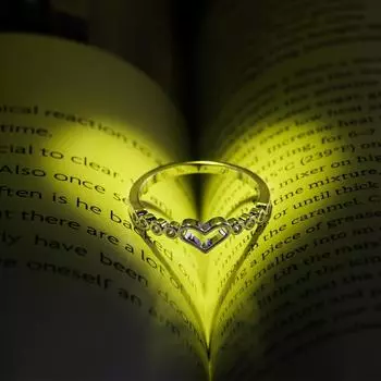 Новое простое кольцо с сердечком, модное обручальное кольцо с серебряным покрытием для женщин, с кубическим цирконом, Новое заводское поступление 7