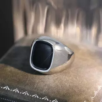Новое простое квадратное гладкое мужское кольцо в стиле панк с каплями масла, популярное ювелирное изделие в Европе и Америке 10