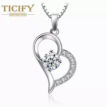 Новое простое модное ожерелье с цирконом белый