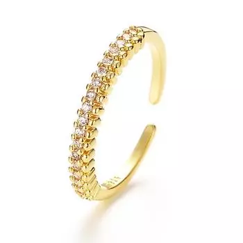 Новое простое рядное кольцо с бриллиантом, женское кольцо высокого класса, нишевый дизайн, регулируемое кольцо на указательный палец adjustable золотой