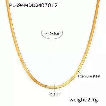 Новое прямоугольное ожерелье из меди с инкрустацией цирконием и титановой стальной цепочкой с покрытием из 18-каратного золота с покрытием из ветровой энергии