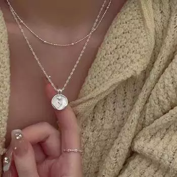 Новое рельефное круглое эмалированное ожерелье с подвеской в виде тюльпана для женщин, свадебный подарок, ювелирные украшения NK186 NK185 Gold