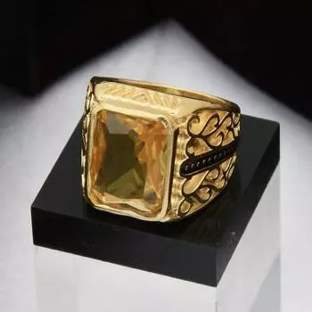 Новое ретро-кольцо из сплава с инкрустацией из драгоценных камней, мужское обручальное кольцо в европейском и американском стиле No. 7