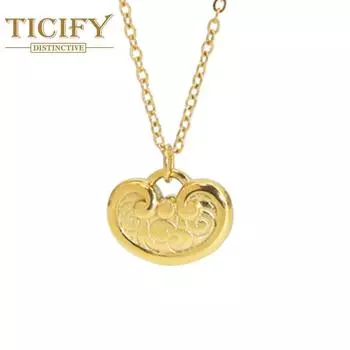 Новое ретро-колье Ping An Fleee Chain золотой