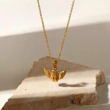 Новое Ретро Золотое Ожерелье Женское Из Нержавеющей Стали Золотого Цвета Ключицы Цепи Ожерелье Винтаж Подвеска Ювелирные Изделия Для Женщин Подарок