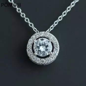 Новое роскошное круглое ожерелье из цельного серебра 925 пробы для женщин, леди, подарок на годовщину, ювелирные изделия оптом ко Дню святого Валентина X5552