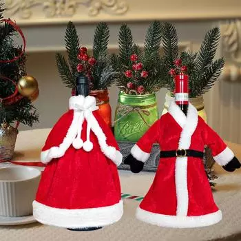 Новое рождественское украшение Кукла старика Крышка бутылки вина Рождественские украшения One Size