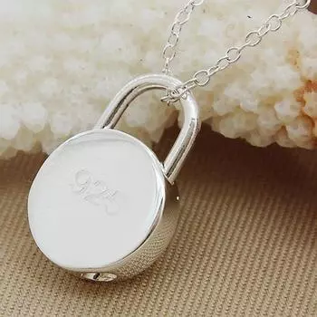 Новое серебряное ожерелье 925 пробы, модное круглое ожерелье с подвеской, ювелирные изделия для женщин, пар, мужчин, подарок