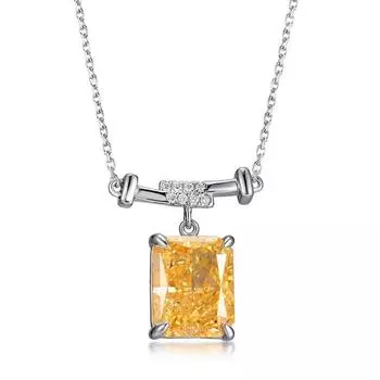 Новое серебряное ожерелье S925 со льдом из высокоуглеродистого бриллианта, модное простое геометрическое ожерелье с сахарной ключицей для женщин