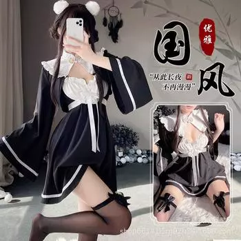 Новое сексуальное нижнее белье классический чонсам чистое желание ветер униформа пижама сексуальное развлечение бесплатный комплект униформы 2588 average size