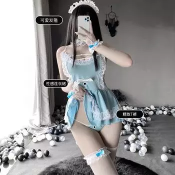 Новое сексуальное нижнее белье, наряд горничной, милый наряд горничной, сексуальная юбка с подтяжками, униформа, костюм Average size