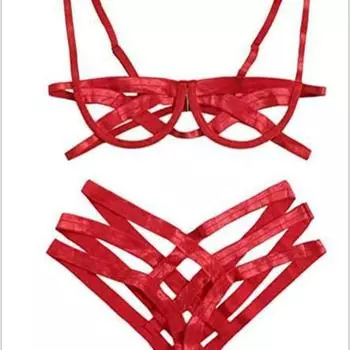 Новое сексуальное нижнее белье Сексуальный комплект с лестницей Ажурное кружевное трехцветное нижнее белье Женская пижама со стальными кольцами Пижама из двух предметов One Size