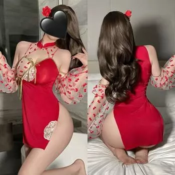 Новое сексуальное нижнее белье сексуальное раздельное ципао перспектива сетка очаровательный костюм one size fits all