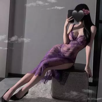 Новое сексуальное нижнее белье, сексуальная горячая кружевная ночная рубашка с высокой талией, раздельная страстная пижама, фиолетовый костюм average size