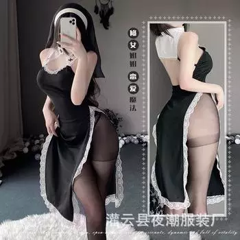 Новое сексуальное нижнее белье соблазнение монахиня милый униформа костюм cos горячая чистое желание пижама 9181 average size