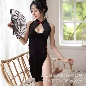 Новое сексуальное нижнее белье замшевое ретро ципао женский сексуальный униформа соблазнительный костюм one size fits all