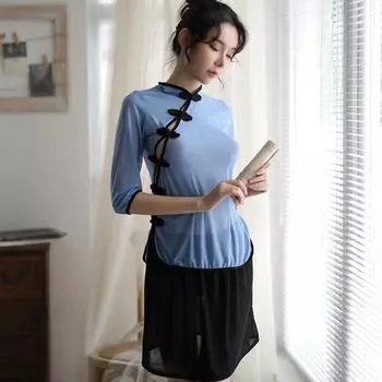 Новое сексуальное нижнее белье женская униформа соблазнительный костюм сетка перспектива сексуальная Республика Китай одежда one size fits all