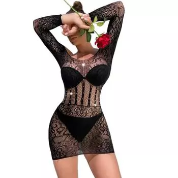 Новое сексуальное женское белье со стразами и вырезом-лодочкой, сексуальное боди Тедди, соблазнительное сетчатое боди с длинными рукавами, тонкие прозрачные боди S-XXXL