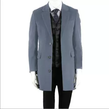 Новое шерстяное мужское пальто большого размера, куртка, шерстяной тренчкот M темно-синий