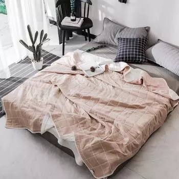 Новое шестислойное марлевое полотенце из чистого хлопка, пододеяльник, двойное одеяло с кондиционером, ежегодное хлопковое диванное полотенце, сезонное одеяло для обеденного перерыва 90*100cm