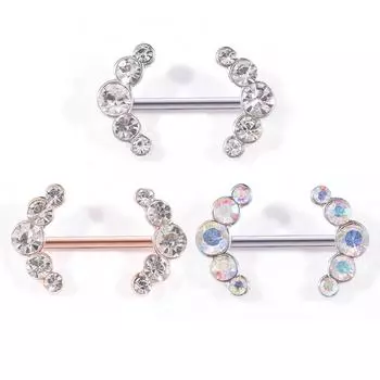 Новое симметричное молочное кольцо с бриллиантом, молочные гвозди, европейские и американские ювелирные изделия из нержавеющей стали