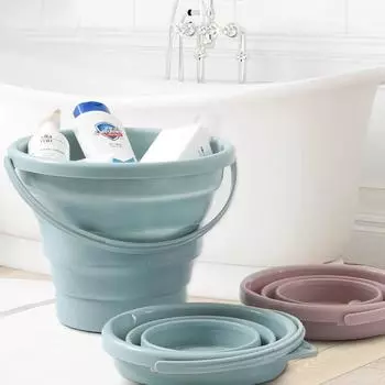 Новое складное силиконовое ведро для воды объемом 5 л, портативные принадлежности для кемпинга, туризма на открытом воздухе, мытья полов, ведро для рыбалки, дома и сада
