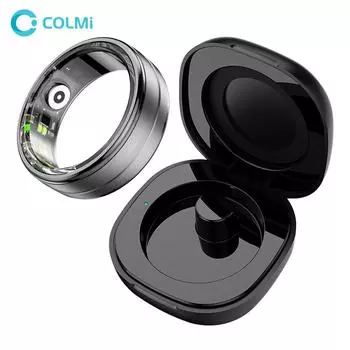 Новое смарт-кольцо COLMI R06 с зарядным чехлом для мужчин и женщин, монитор сердечного ритма и кислорода в крови, водонепроницаемость IP68 и 5ATM, спорт 12 золотой