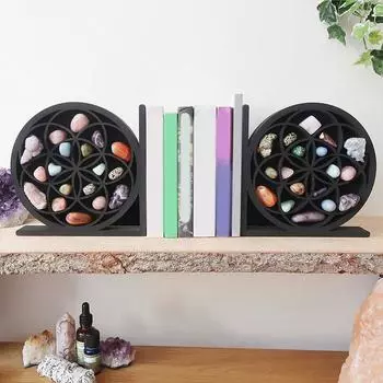 Новое солнце и луна простая домашняя хрустальная полка для хранения вещей деревянная подвесная ремесленная декорация