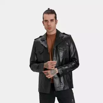 Новое специально разработанное мужское классическое пальто из натуральной кожи, овечья кожа, застежка на пуговицы, куртка, повседневная верхняя одежда, умная одежда