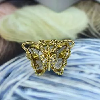 Новое стекло цветное открывающееся регулируемое кольцо мужские украшения женские подарки изысканные украшения сверкающие украшения гальваническое покрытие цвет Resizable