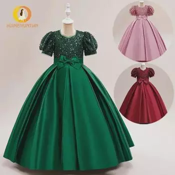 Новое стильное платье-пачка для девочек на рождественскую вечеринку с фортепиано 160cm/11-12Y синий/чёрный