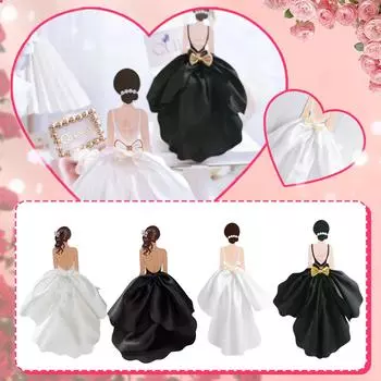 Новое свадебное платье, украшение для кекса, шелковая юбка, украшение для торта, украшение для торта для девочки, леди, украшения для торта на день рождения, принадлежности для праздничного торта One Size