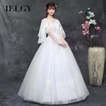 Новое свадебное платье XXXL: худая и толстая невеста вышла замуж в платье до плеч S белый