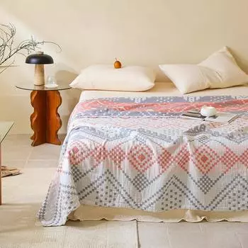 Новое трехслойное марлевое одеяло, двойное одеяло с кондиционером, диванное полотенце, четырехсезонное одеяло для обеденного перерыва 150x200cm