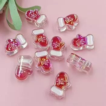 Новое УФ-цветное покрытие, рождественские ювелирные аксессуары, сделай сам, для изготовления ювелирных изделий, разные размеры, 10 шт., акриловые подвески ручной работы Small Bell