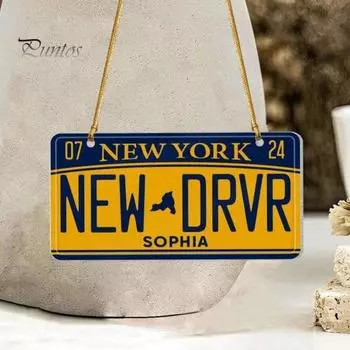 Новое украшение для водителя 2024 года, акриловое новое водительское удостоверение, рождественское украшение на елку, новое украшение для автомобиля, подарок для вождения для друга, дочери, сына A