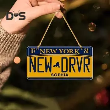 Новое украшение для водителя 2024 года, акриловое новое водительское удостоверение, рождественское украшение на елку, новое украшение для автомобиля, подарок для вождения для друга, дочери, сына A