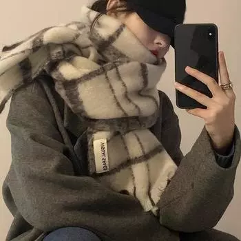 Новое универсальное бархатное толстое струящееся полотенце Suo Rice Color для девочек, зима 1