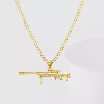 Новое универсальное блестящее ожерелье с подвеской, свитер-цепочка, мужское ожерелье морской пехоты, изысканное элегантное роскошное праздничное свитер-цепочка, подарок золотой