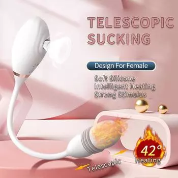 Новое устройство для женской мастурбации, подогрев 7, сосание, 5, телескопические вибрации, присоска для клитора, эротические сексуальные игрушки, стимулятор точки C, товары для взрослых