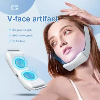 Новое устройство красоты EMS V-Face, средство для уменьшения двойного подбородка, лифтинг лица, массаж для похудения, уход за кожей, против морщин, вибрационный массаж лица