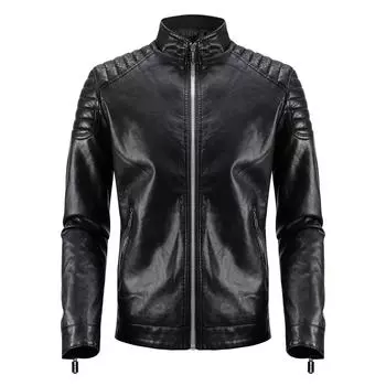 Новое весенне-осеннее пальто, летающая куртка из искусственной кожи, свободная модная мужская кожаная куртка больших размеров M