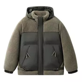 Новое ветрозащитное мужское повседневное пальто из овечьей шерсти с двухсторонней хлопковой подкладкой и капюшоном M чёрный