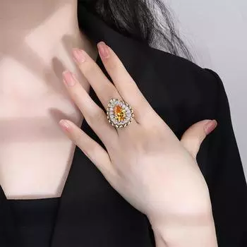 Новое винтажное кольцо с каплями бриллиантов, кольцо с изумрудом и цирконом из драгоценных камней Параиба изумрудный