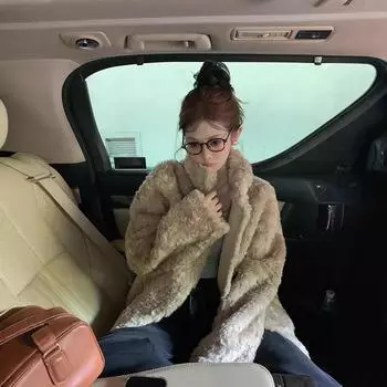 Новое высококачественное женское пальто из овечьей шерсти на осень и зиму, обжаренное в соли, утолщенное, средней длины и с длинным верхом M