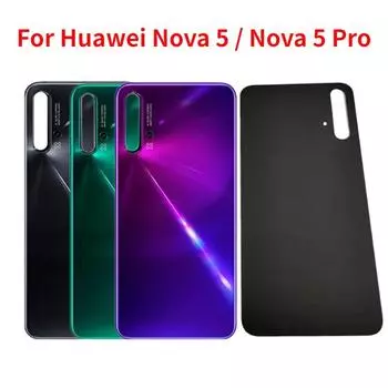 Новое заднее стекло для Huawei Nova 5, задний корпус аккумулятора для Huawei Nova 5 Pro, ремонт задней дверной панели зелёный
