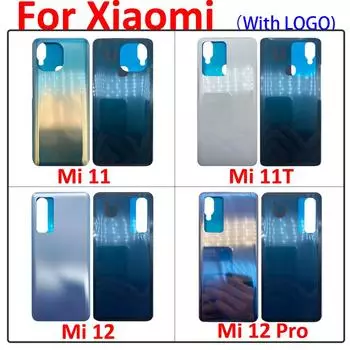 Новое заднее стекло для Xiaomi Mi 11T/Mi 11/Mi 12 Pro, задняя дверь корпуса батареи, стеклянная панель с Mi 11 Black